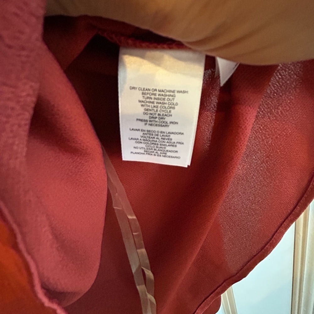 Kasper Burnt Orange Career Silky Relaxed Boxy Blouse Size 3X - Picture 8 of 11